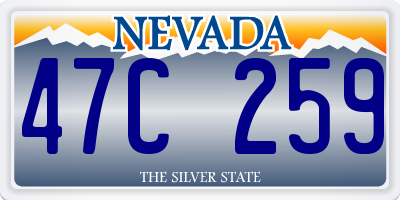 NV license plate 47C259