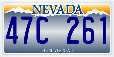 NV license plate 47C261