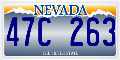 NV license plate 47C263