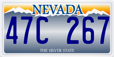 NV license plate 47C267