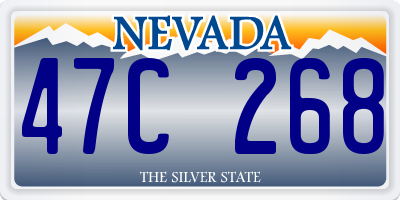 NV license plate 47C268