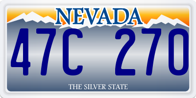 NV license plate 47C270