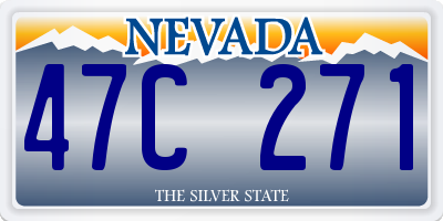 NV license plate 47C271