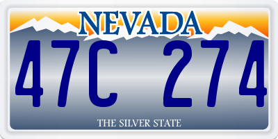 NV license plate 47C274