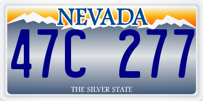 NV license plate 47C277