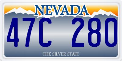 NV license plate 47C280
