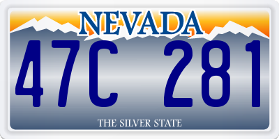 NV license plate 47C281