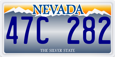 NV license plate 47C282