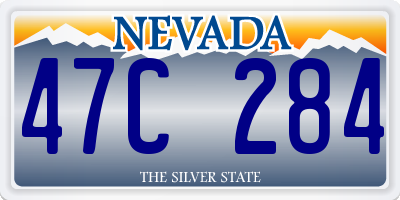 NV license plate 47C284