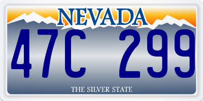 NV license plate 47C299