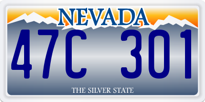 NV license plate 47C301