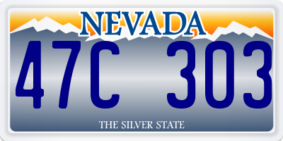 NV license plate 47C303
