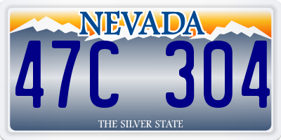 NV license plate 47C304