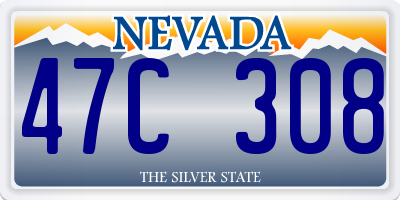 NV license plate 47C308