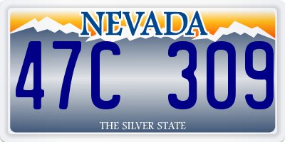 NV license plate 47C309