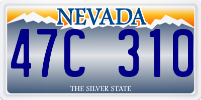 NV license plate 47C310