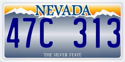 NV license plate 47C313