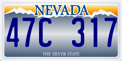 NV license plate 47C317
