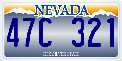 NV license plate 47C321