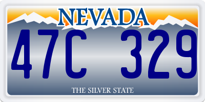 NV license plate 47C329