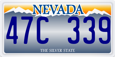 NV license plate 47C339
