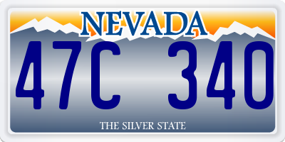 NV license plate 47C340