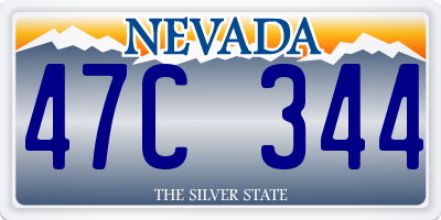 NV license plate 47C344