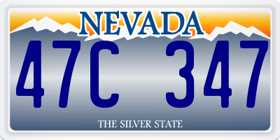 NV license plate 47C347