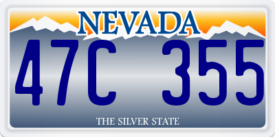 NV license plate 47C355