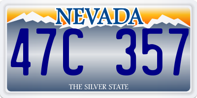 NV license plate 47C357