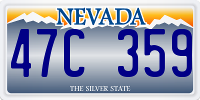 NV license plate 47C359