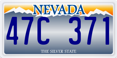 NV license plate 47C371