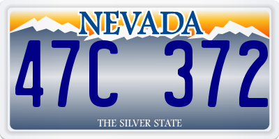 NV license plate 47C372