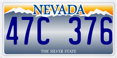 NV license plate 47C376