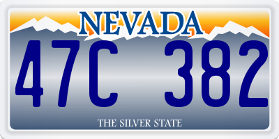 NV license plate 47C382