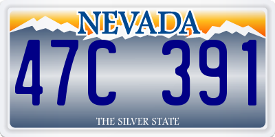 NV license plate 47C391