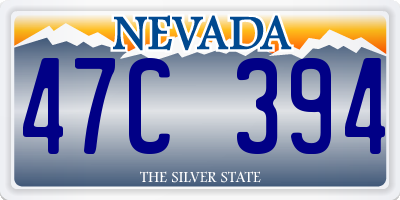 NV license plate 47C394