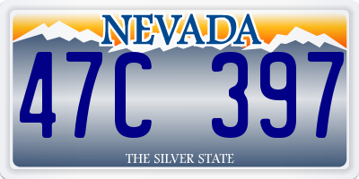 NV license plate 47C397