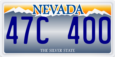 NV license plate 47C400