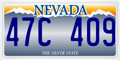 NV license plate 47C409