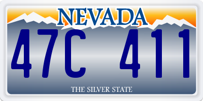 NV license plate 47C411