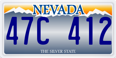 NV license plate 47C412