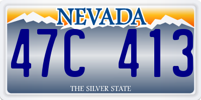 NV license plate 47C413