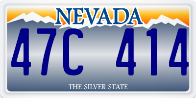 NV license plate 47C414