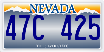 NV license plate 47C425