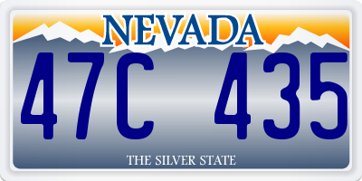 NV license plate 47C435