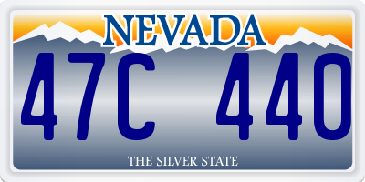 NV license plate 47C440