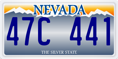 NV license plate 47C441