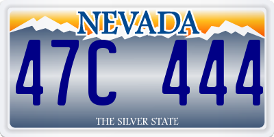 NV license plate 47C444