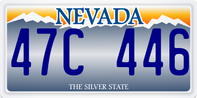 NV license plate 47C446